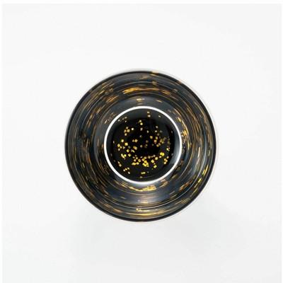 ふるさと納税 海南市 紀州塗り 【ぬりもん de Verre】 冷酒グラス きらり 単品 黒 100mlの画像