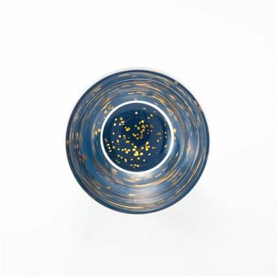 ふるさと納税 海南市 紀州塗り 【ぬりもん de Verre】 冷酒グラス きらり 単品 青 100mlの画像
