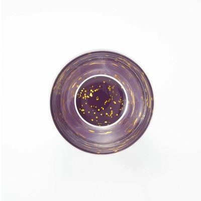 ふるさと納税 海南市 紀州塗り 【ぬりもん de Verre】 冷酒グラス きらり 単品 紫 100mlの画像