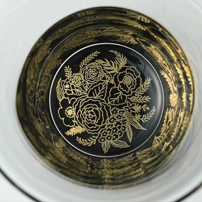 ふるさと納税 海南市 紀州塗り 【ぬりもん de Verre】フリーグラス「蒔絵/ボタニカル・金銀」ペアセット 210ml_1