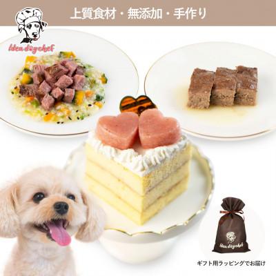 ふるさと納税 佐野市 [いちごのショートケーキセット]犬用ケーキ・ごはん 無添加 手作り Idea dog chef