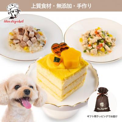ふるさと納税 佐野市 [ホクホクかぼちゃのケーキセット]犬用ケーキ・ごはん 無添加 手作り Idea dog chef
