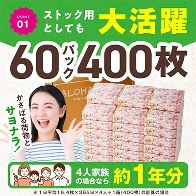 ふるさと納税 泉佐野市 ソフトパックティッシュ 60パック×400枚 ピュア