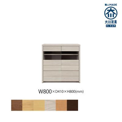 ふるさと納税 大川市 無垢リビング家具コリーナ(サイドボード・リビングボード)80cm WOWH(オークホワイト)