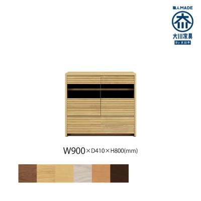 ふるさと納税 大川市 無垢リビング家具コリーナ(サイドボード・リビングボード)90cm WONA(オークナチュラル)