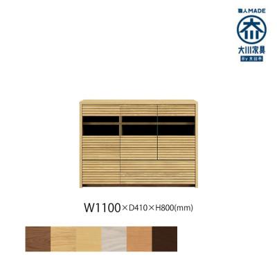 ふるさと納税 大川市 無垢リビング家具コリーナ(サイドボード・リビングボード)110cm WONA(オークナチュラル)