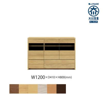 ふるさと納税 大川市 無垢リビング家具コリーナ(サイドボード・リビングボード)120cm WONA(オークナチュラル)