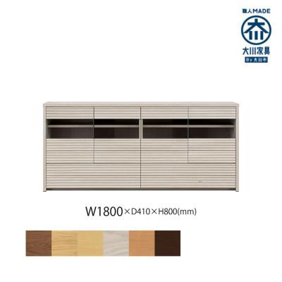 ふるさと納税 大川市 無垢リビング家具コリーナ(サイドボード・リビングボード)180cm WOWH(オークホワイト)