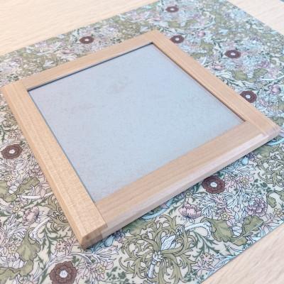 ふるさと納税 藤枝市 工房仕立て セラミックプレート(ペルラ・ビーチ無垢材)|インテリア雑貨・小物置きにも