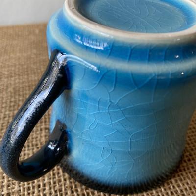 ふるさと納税 多治見市 【美濃焼】 青輝貫入 コーヒー碗皿 2組セット_3