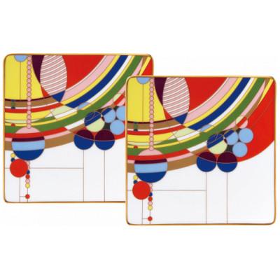 ふるさと納税 伊万里市 フランク・ロイド・ライトデザイン テーブルウェア(マーチバルーンズ)15cmプレートペア(伊万里市)