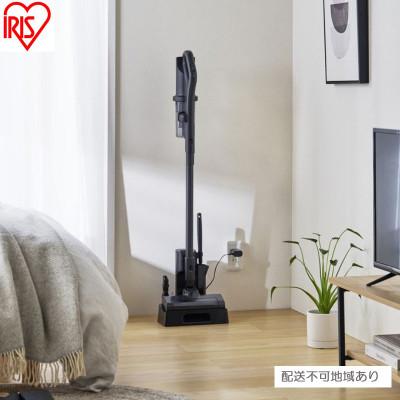 ふるさと納税 大河原町 掃除機充電式サイクロンスティッククリーナー ナチュラルブラック アイリスオーヤマ