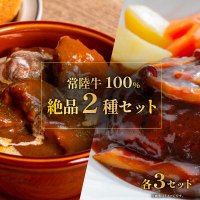 ふるさと納税 茨城町 常陸牛絶品グルメ2種セット(ハンバーグ・ビーフシチュー)