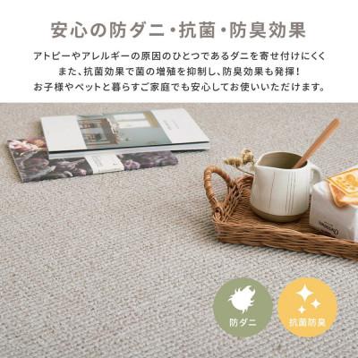 ふるさと納税 泉大津市 ループパイルでへたりにくい、高機能カーペット　江戸間6帖　1枚　グレー　600094360_2