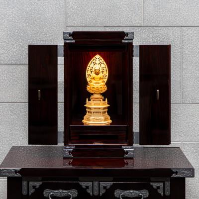 ふるさと納税 利府町 仙台箪笥 仙台厨子 二枚扉 木地呂漆調