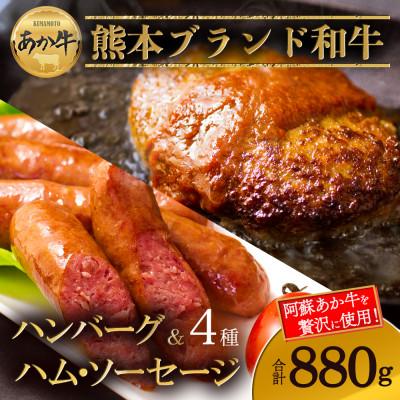 ふるさと納税 阿蘇市 阿蘇あか牛ハンバーグ&amp;ハム・ソーセージセット