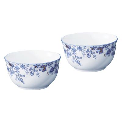 ふるさと納税 みよし市 ノリタケ[ブルーソレンティーノ色線仕上げアイテム]11cmディープボウルペア