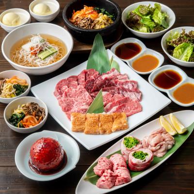 ふるさと納税 吹田市 [老舗焼肉店「大同門」監修]A5ランク黒毛和牛雌牛を堪能する贅沢焼肉コース[2名様]