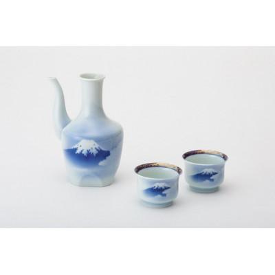 ふるさと納税 有田町 有田焼 深川製磁 富士山 二人具酒器揃