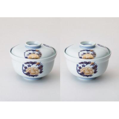 ふるさと納税 有田町 有田焼 深川製磁 染錦花丸紋 ペア蓋向付