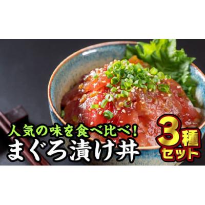 ふるさと納税 尾鷲市 [お試し]まぐろ漬け丼 3種 セット(各種1袋入り 計3袋)