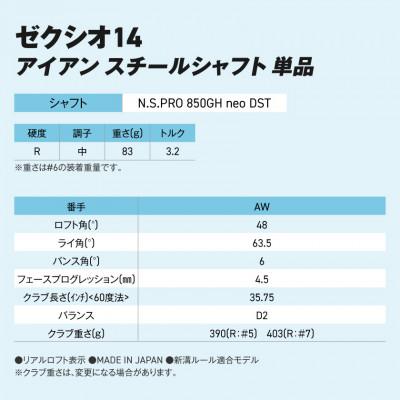 ふるさと納税 都城市 ゼクシオ 14 アイアン スチールシャフト 単品【AW/R】_2