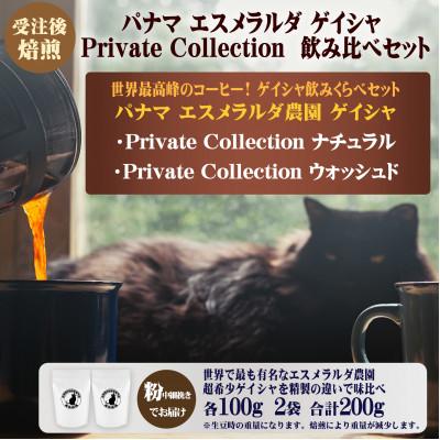 ふるさと納税 藤沢市 パナマ エスメラルダ農園 プライベートコレクション ゲイシャ ナチュラルとウォッシュド飲み比べ(粉)