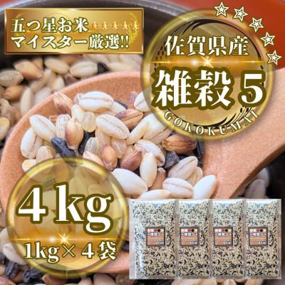 ふるさと納税 鳥栖市 [雑穀5]1kg×4袋(佐賀県産 五穀米)(鳥栖市)