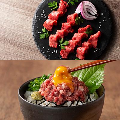 ふるさと納税 美里町 [お手軽!晩酌セット]ユッケ&amp;ネギトロ&amp;上赤身スライス 合計140g(美里町)