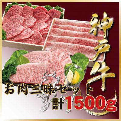ふるさと納税 宝塚市 神戸牛(神戸ビーフ)お肉三昧セット 計1.5kg TZLS10 [2026年4月より順次発送]