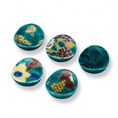 ふるさと納税 能美市 箸置 古九谷風五趣