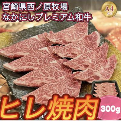 ふるさと納税 小林市 宮崎県西ノ原牧場・なかにしプレミアム和牛ヒレ焼肉用 300g(E177)(小林市)
