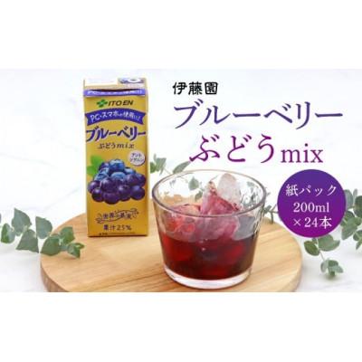 ふるさと納税 寒河江市 伊藤園 ブルーベリーぶどうmix 紙パック 200ml×24本