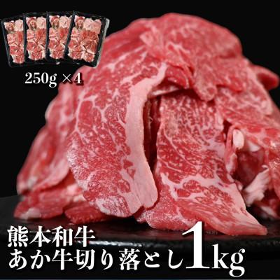 ふるさと納税 熊本市 熊本和牛 あか牛 切り落とし 計1kg(250g×4パック)[オアシス九州](熊本市)