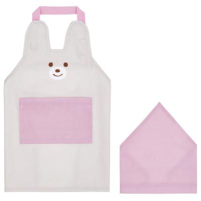 ふるさと納税 奈良市 子供用 エプロン 三角巾 2点 セット KBEPS3 ぬいぐるみ うさぎ 6-411 607325