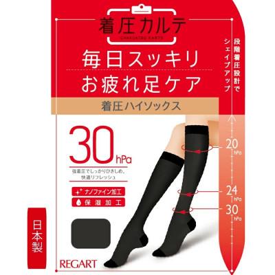 ふるさと納税 丸亀市 [メディックピエドシリーズ]着圧ハイソックス Sサイズ ブラック