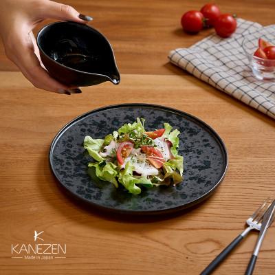 ふるさと納税 有田町 金善製陶所 21cmリムスタンドプレート リップボール 黒陶(2点セット) 有田焼