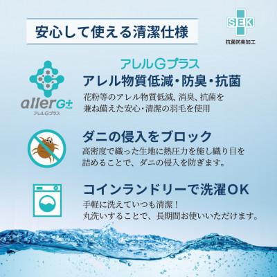 ふるさと納税 広川町 ハンガリーダウン93% 超極暖1.3kg 本掛け羽毛布団シングル 超長綿100%サテン(アイボリー)の画像