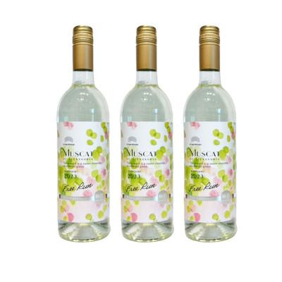 ふるさと納税 倉敷市 ふなおワイナリー マスカット・オブ・アレキサンドリア フリーラン[極甘口]750ml×3本 化粧箱入