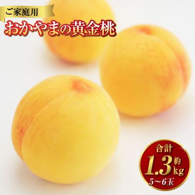 ふるさと納税 倉敷市 [ご家庭用]おかやまの黄金桃 5-6玉(約1.3kg)[2026年8月〜9月発送]