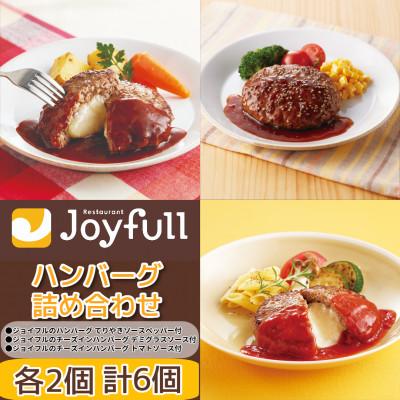ふるさと納税 菊池市 ジョイフルハンバーグ人気の3種詰め合わせ 6個