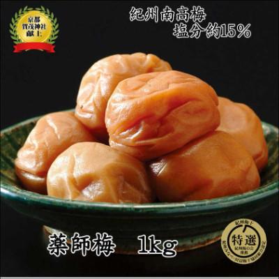 ふるさと納税 みなべ町 和歌山県産 薬師梅(塩分約15%) 1kg