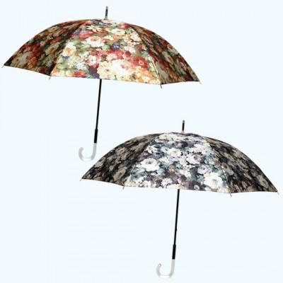 レディース長雨傘 ふるさと納税 田原本町 傘 レディース 雨傘 長傘 サテン織り 手開き 花