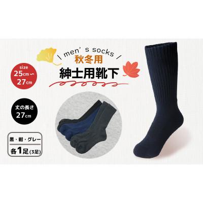 ふるさと納税 丸亀市 秋冬用紳士用靴下各色1足(3足)メンズ 香川県 丸亀市 サンレック