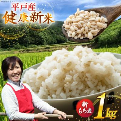 ふるさと納税 平戸市 平戸の健康新米 もち麦 1kg[エコファーム永田]