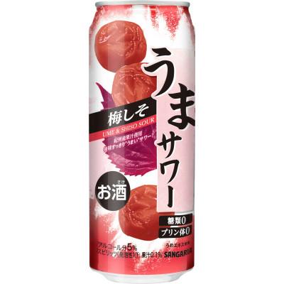 ふるさと納税 伊賀市 サンガリア うまサワー 梅しそ 490ml×24本