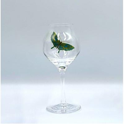 ふるさと納税 輪島市 [復興支援]輪島 蒔絵(蝶)を加飾した蕾グラス