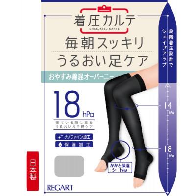 ふるさと納税 丸亀市 [メディックピエドシリーズ]おやすみ綿混オーバーニーS(22-24cm) グレー