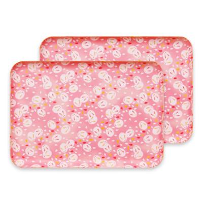 ふるさと納税 かつらぎ町 友禅和紙 トレー L 39cm 桜 雪うさぎ 2枚セット 食洗機対応のおしゃれな和風トレー
