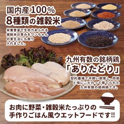 ふるさと納税 玉名市 アニマル・ワン 手作り風ドッグフード 犬の雑穀ごはんたきこみ(チキン)100g×10袋(玉名市)の画像